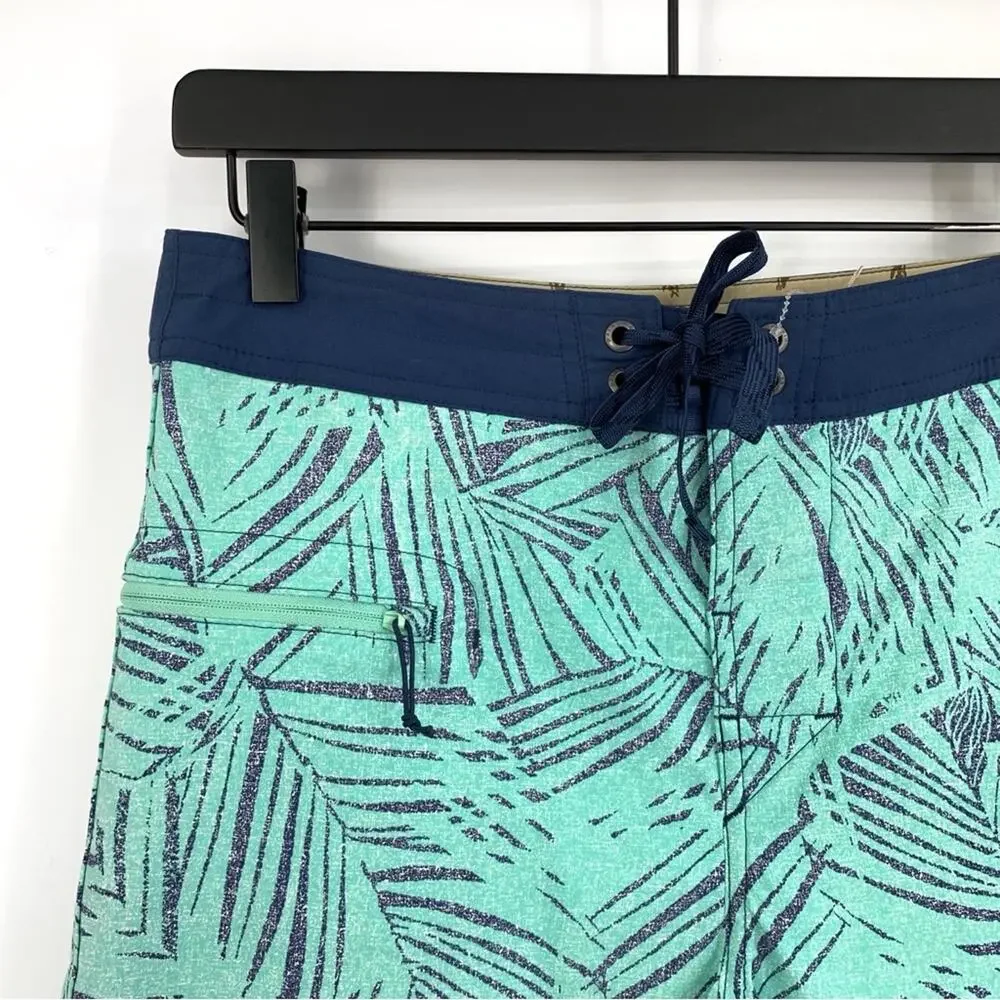PATAGONIA Stretch Wavefarer Boardshorts Rain Fern Speckle Vjosa Green 30
